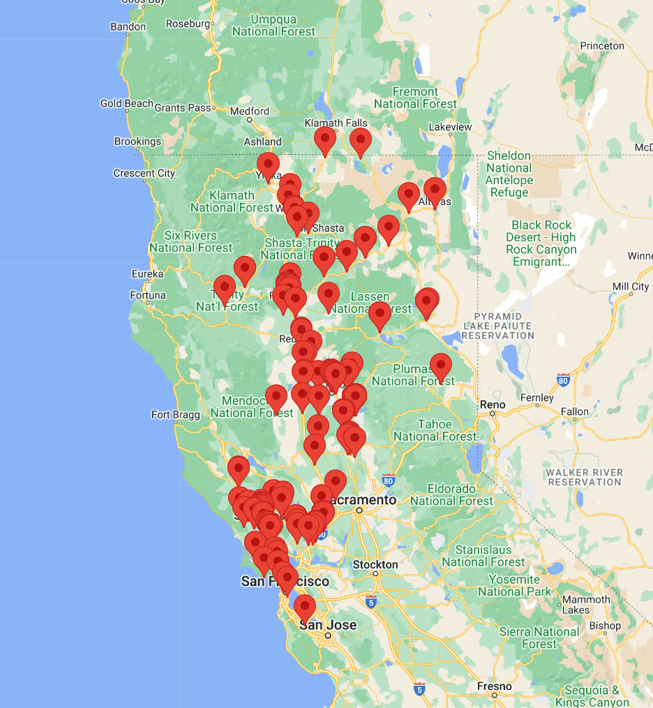 SacValley MedShare Participating Members Map