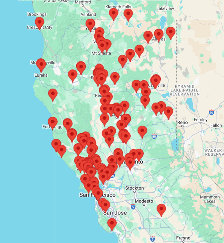 SacValley MedShare Participating Members Map